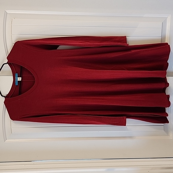 buttons Dresses & Skirts - Maroon long sleeve dress